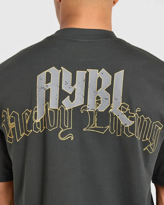 T-shirt oversize « Heavy Lifting Gothic »