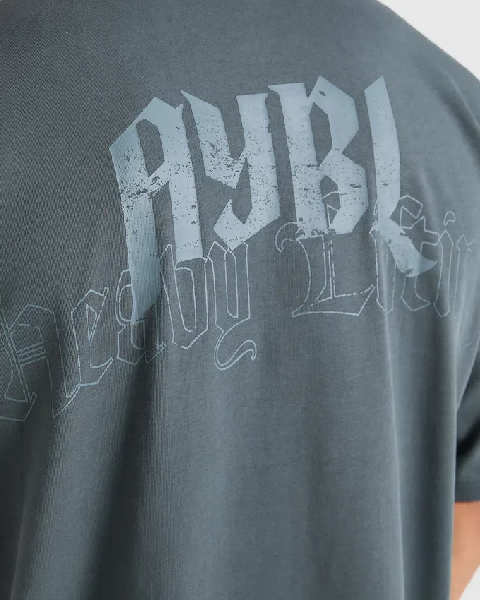 T-shirt oversize « Heavy Lifting Gothic »