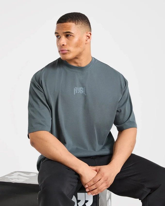 T-shirt oversize « Heavy Lifting Gothic »