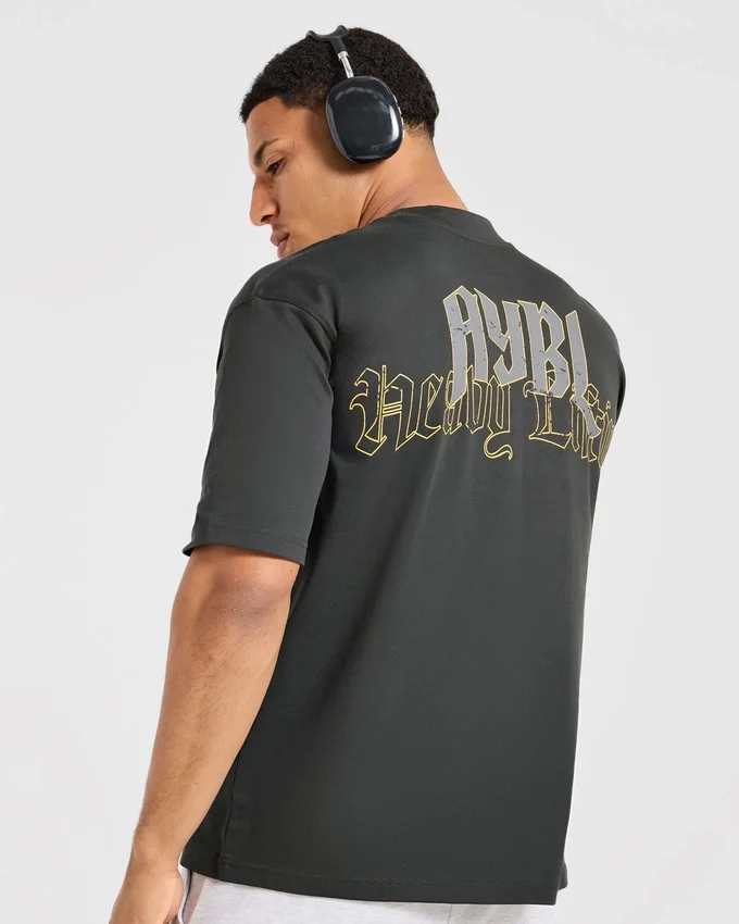 T-shirt oversize « Heavy Lifting Gothic »