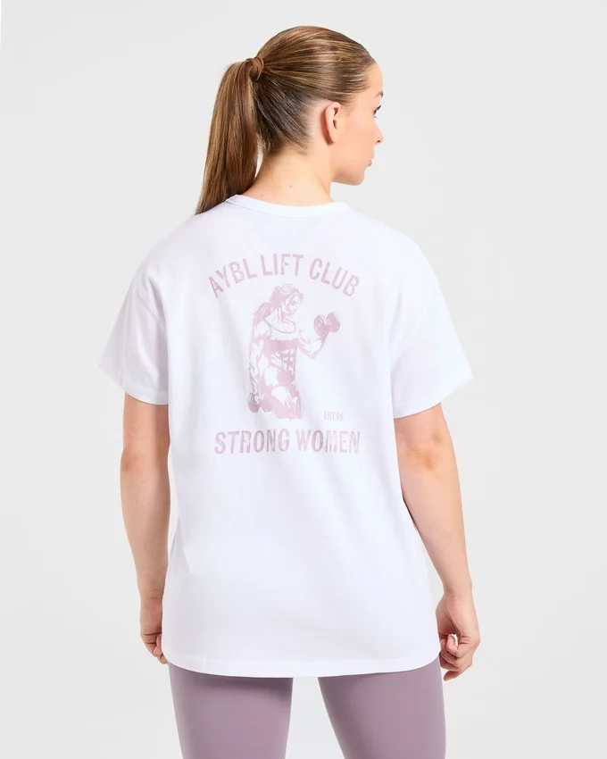 T-shirt oversize à imprimé « Strong Women »