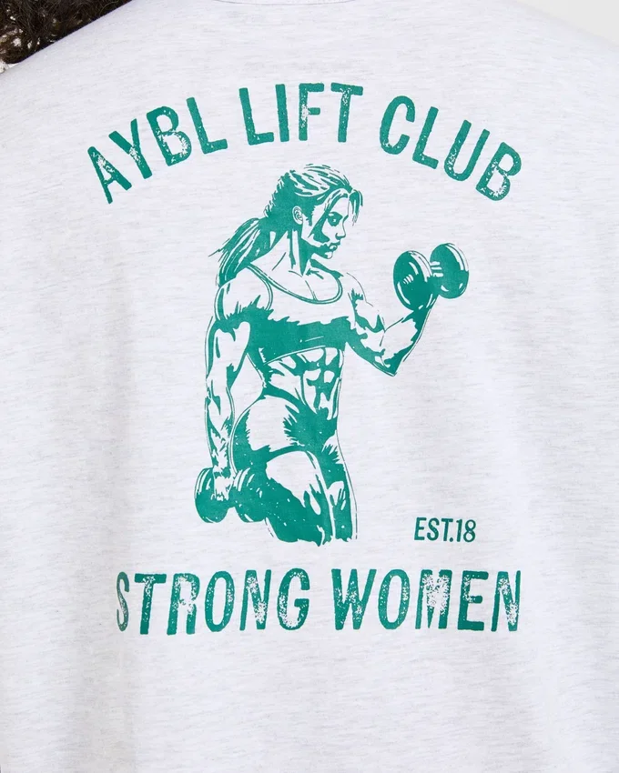 T-shirt oversize à imprimé « Strong Women »