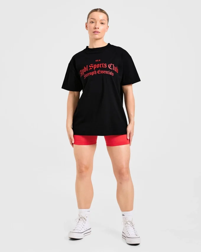 T-shirt oversize « Sports Club Gothic »