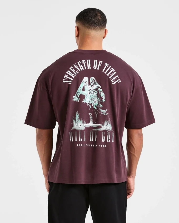 T-shirt oversize « Strength Of Titans »