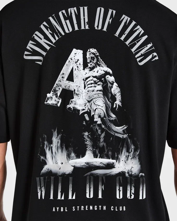 T-shirt oversize « Strength Of Titans »