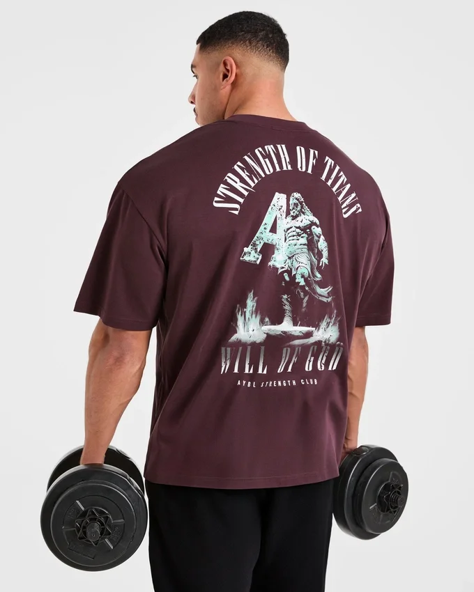 T-shirt oversize « Strength Of Titans »
