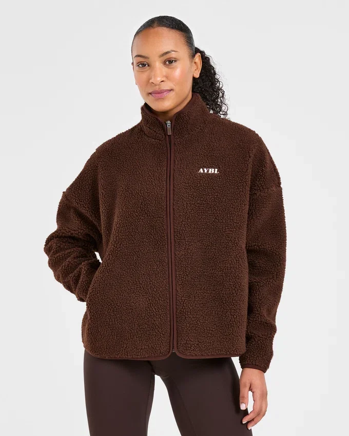 Veste polaire oversize à fermeture éclair