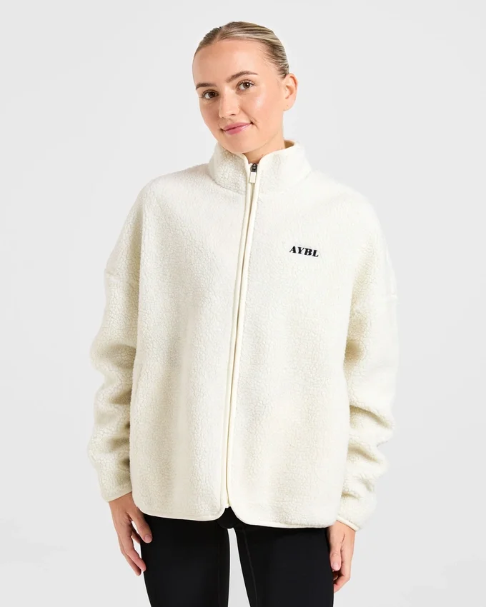 Veste polaire oversize à fermeture éclair