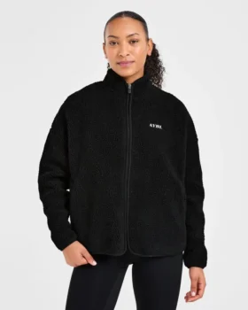 Veste polaire oversize à fermeture éclair