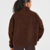 Veste polaire oversize à fermeture éclair