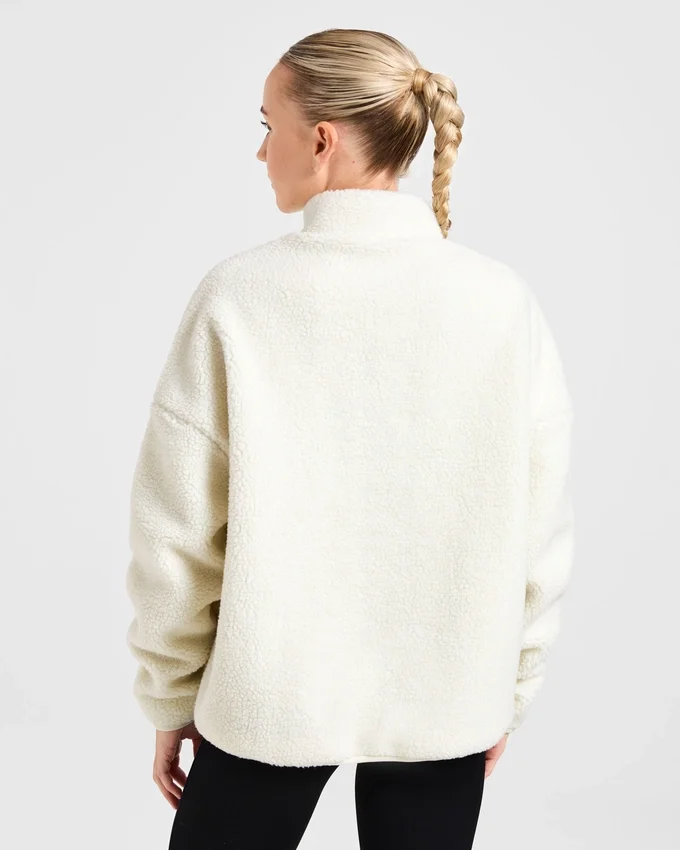 Veste polaire oversize à fermeture éclair