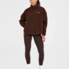 Veste polaire oversize à fermeture éclair