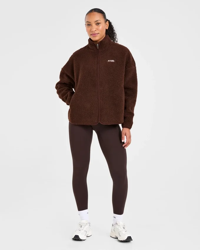 Veste polaire oversize à fermeture éclair