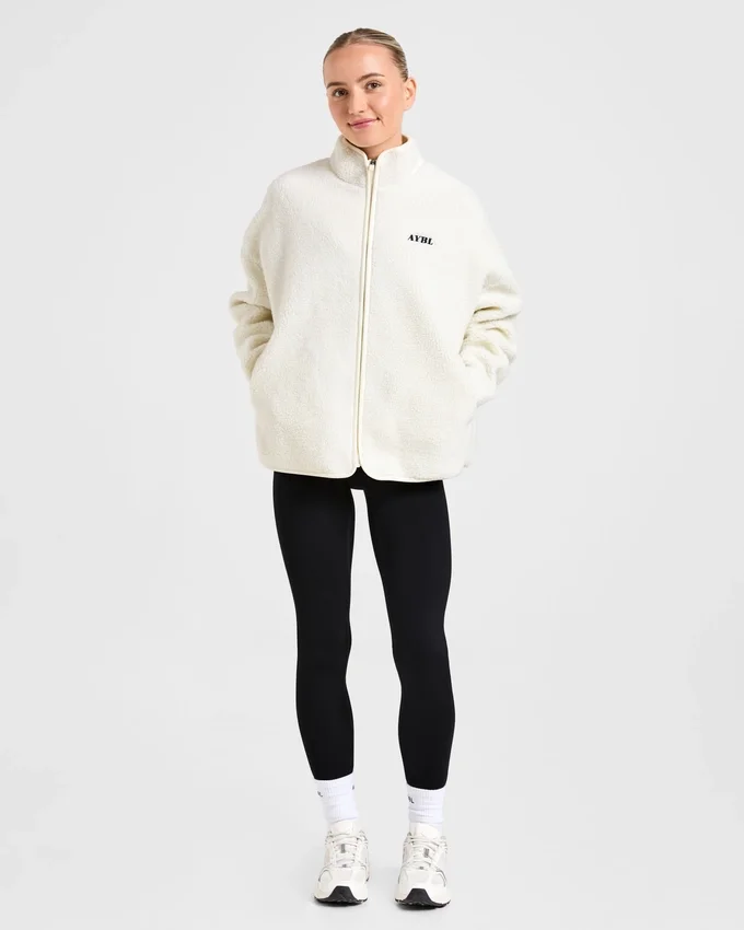 Veste polaire oversize à fermeture éclair