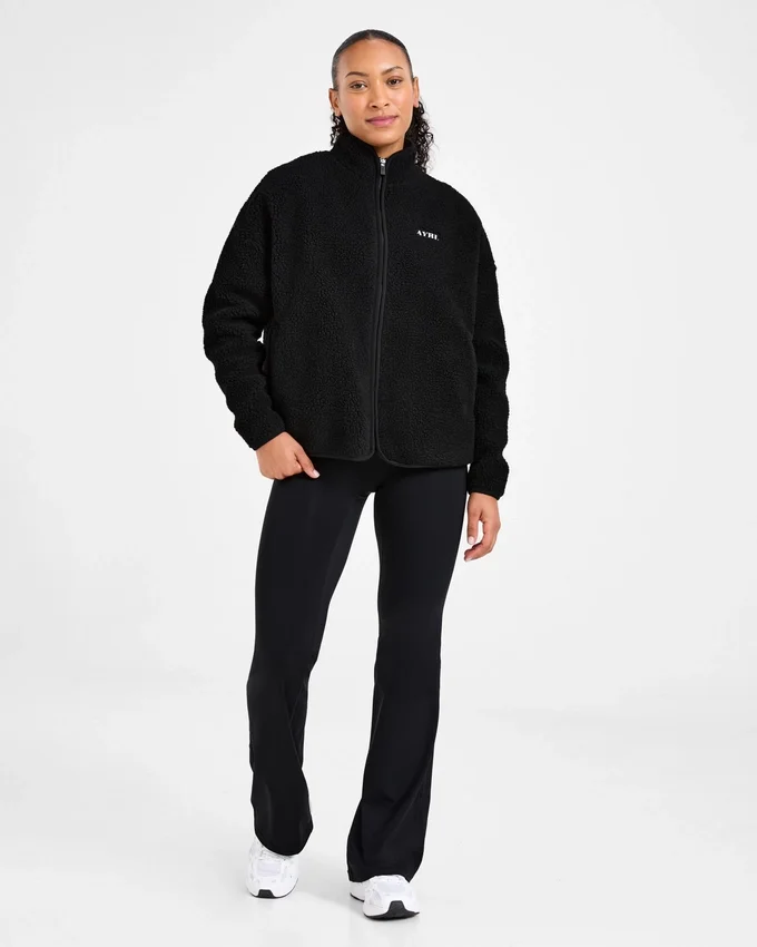 Veste polaire oversize à fermeture éclair
