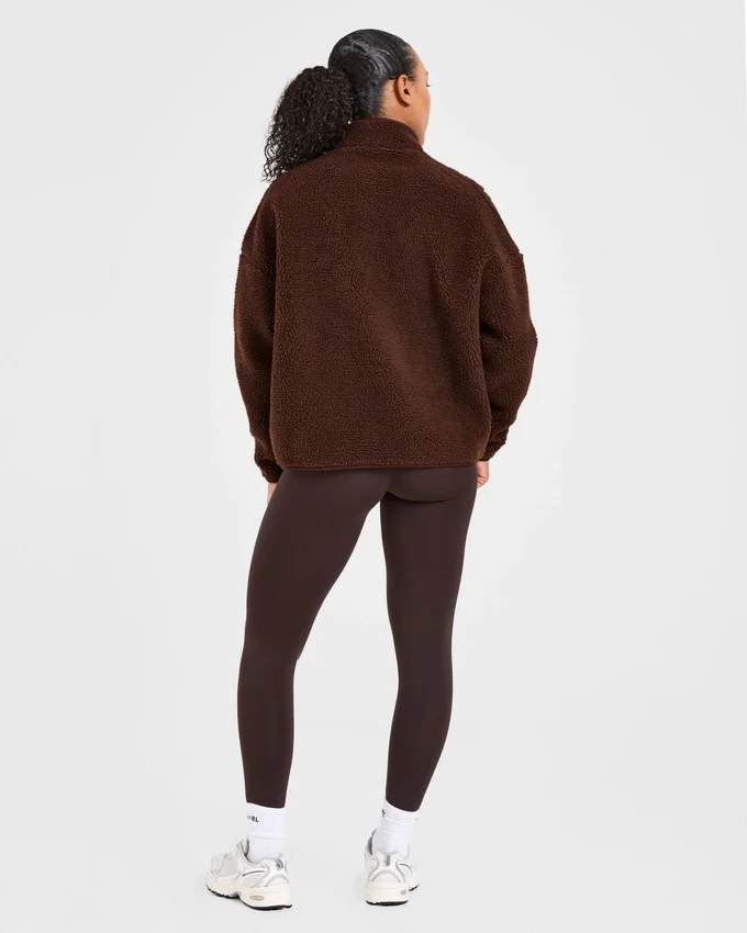 Veste polaire oversize à fermeture éclair