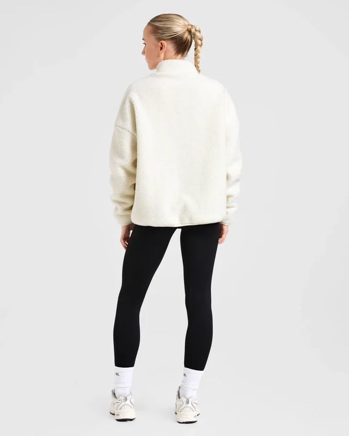 Veste polaire oversize à fermeture éclair