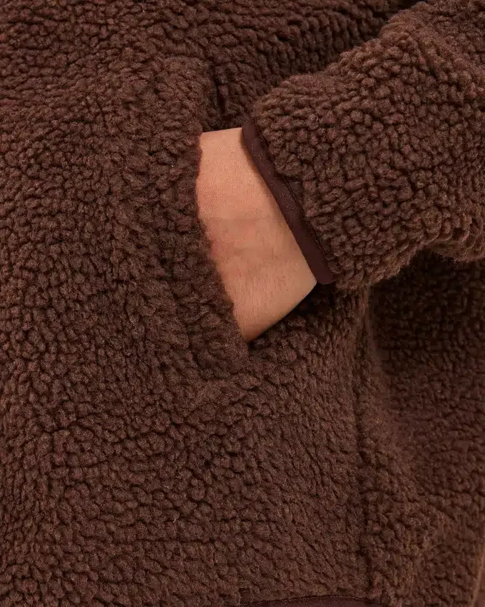Veste polaire oversize à fermeture éclair