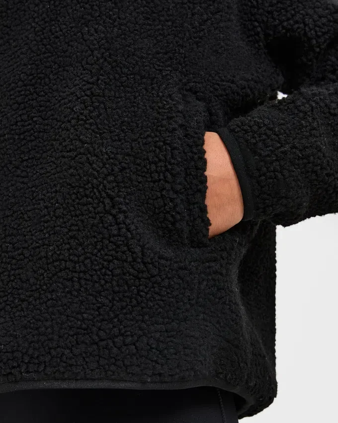 Veste polaire oversize à fermeture éclair