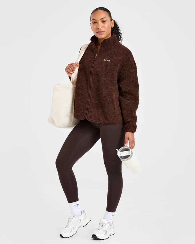 Veste polaire oversize à fermeture éclair