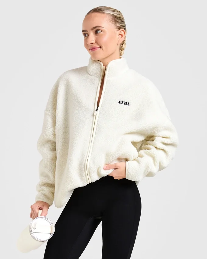 Veste polaire oversize à fermeture éclair