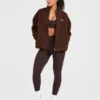Veste polaire oversize à fermeture éclair