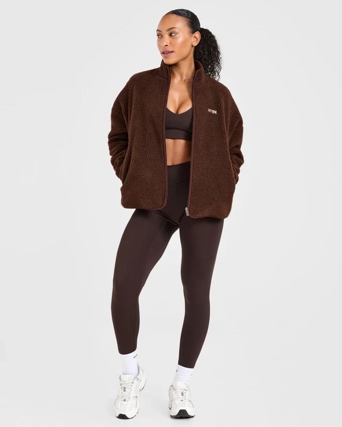 Veste polaire oversize à fermeture éclair