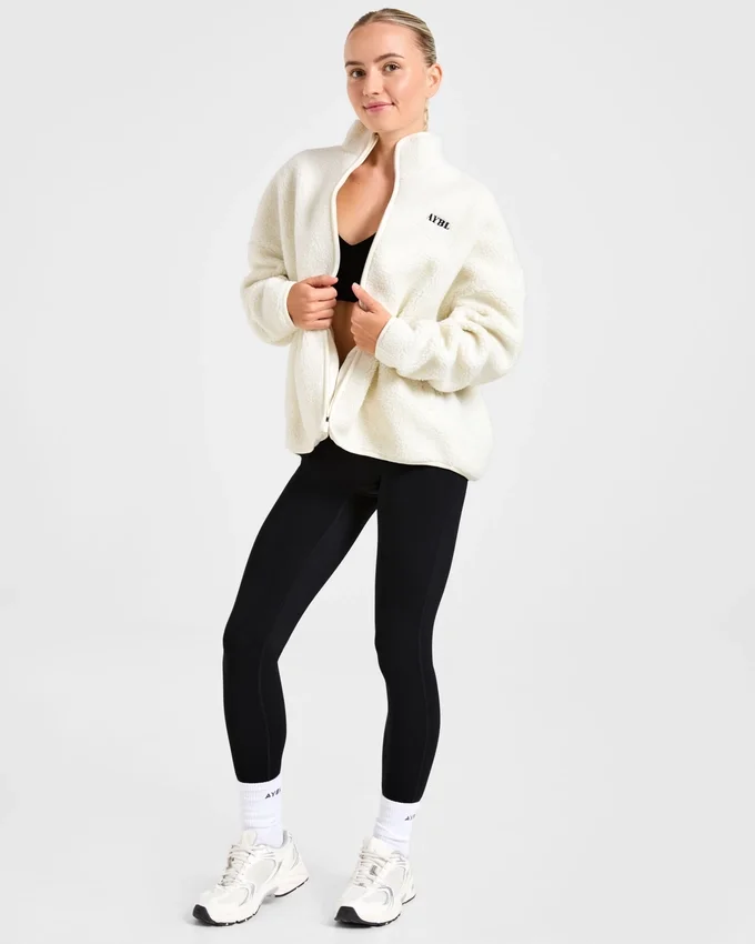 Veste polaire oversize à fermeture éclair