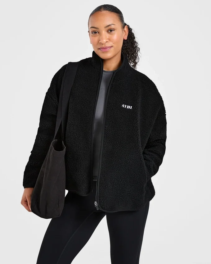 Veste polaire oversize à fermeture éclair