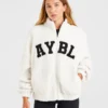 Veste zippée en polaire oversize style « varsity »