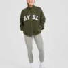 Veste zippée en polaire oversize style « varsity »