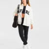 Veste zippée en polaire oversize style « varsity »